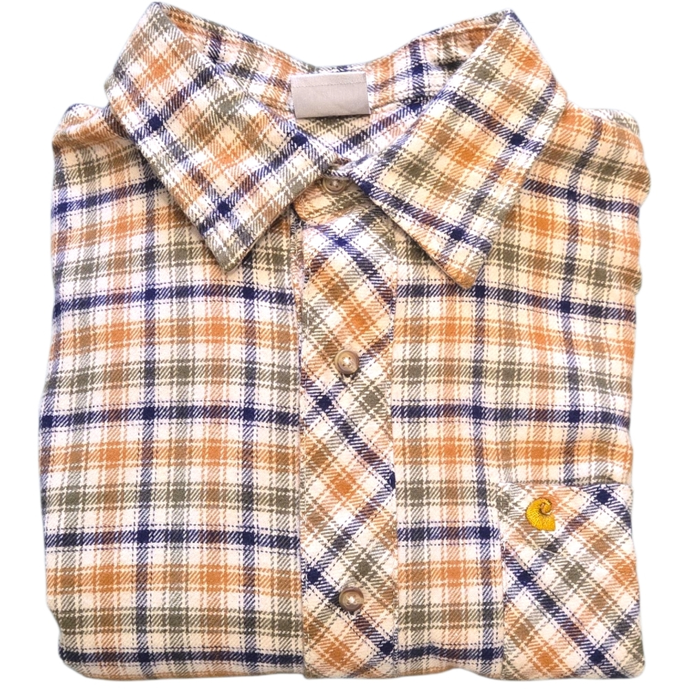 Carhartt Boys Youth XL (18/20) Fleece Plaid flannel Shirt Long Sleeve Pocket
